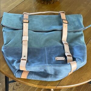 Joji and Co USH Weekender LARGE leather/ suede Two-Tone gray Backpack